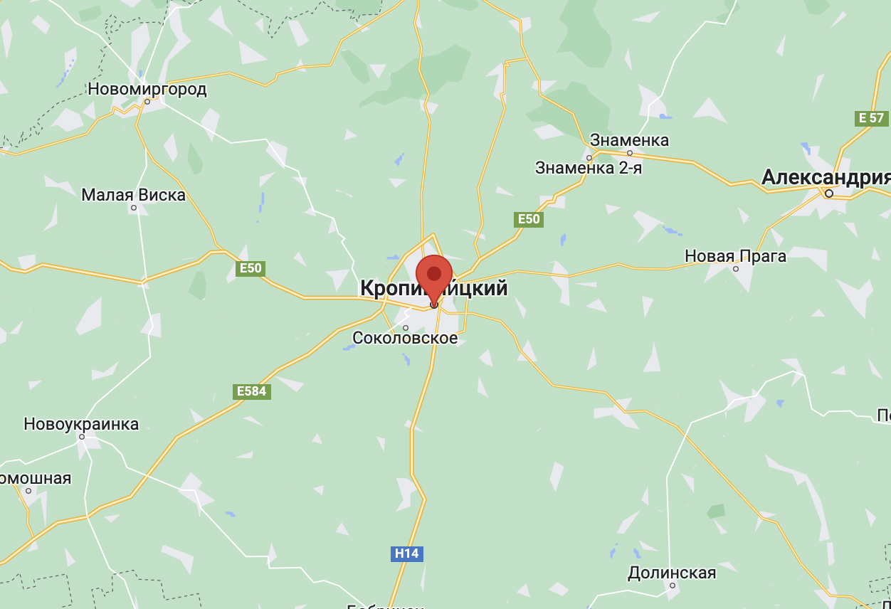 карта Эвакуируем автомобили в Кропивницком и МО